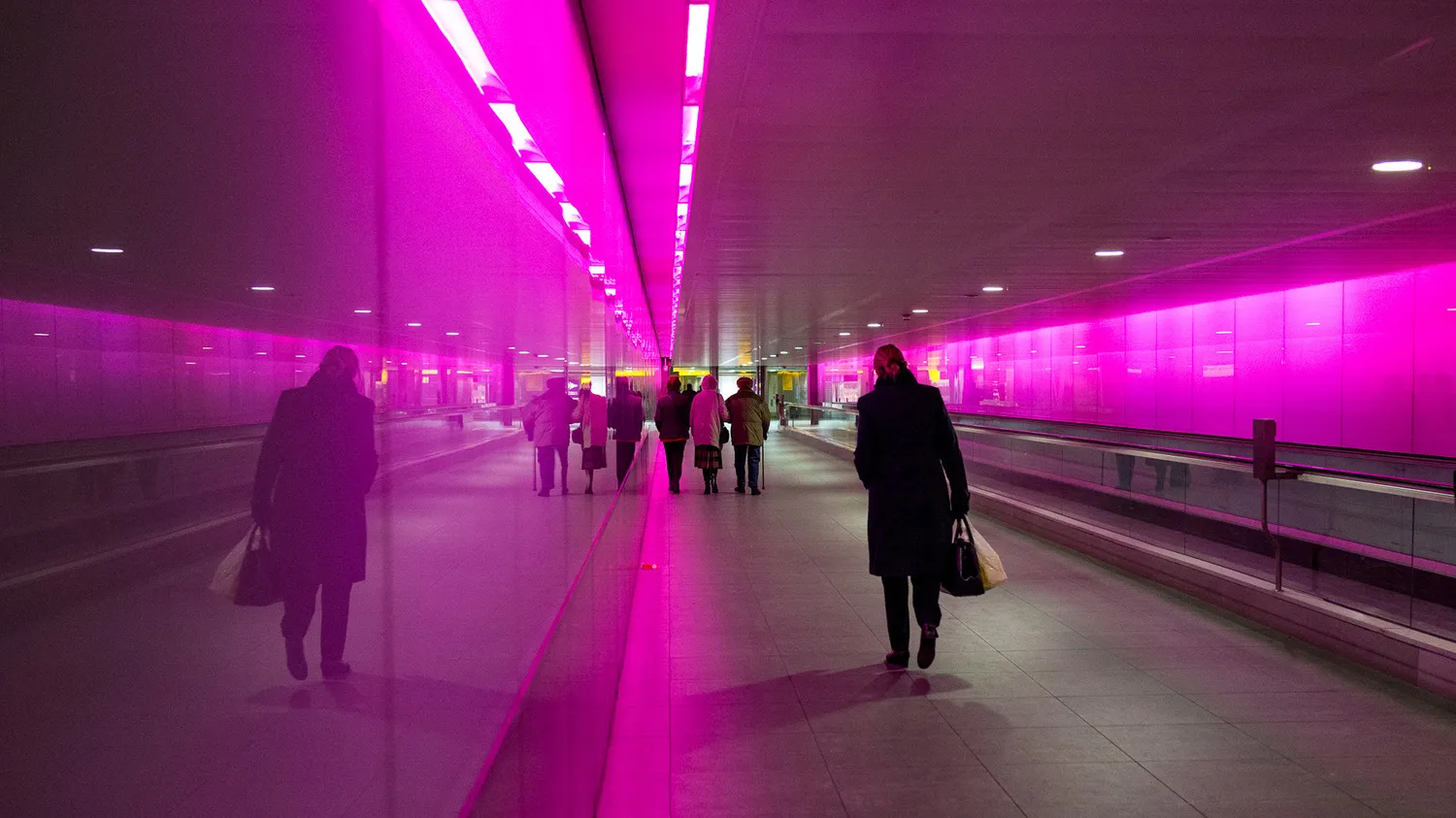 Tunnel underneath Heathrow airport in London