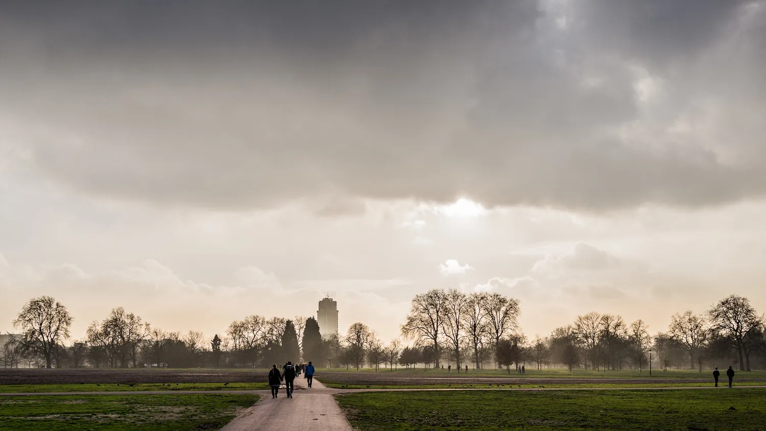 Hyde Park in London on a January afternoon